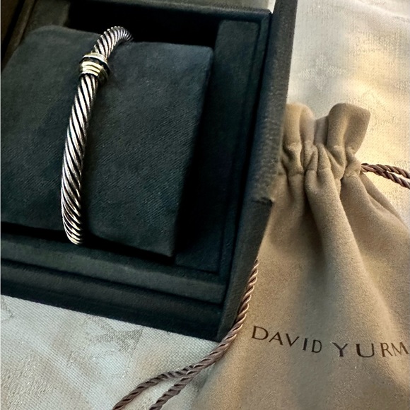 David Yurman Sterling/14K Gold & Sapphire Bracelet / Ring SET - Picture 5 of 9